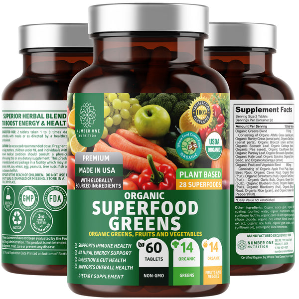 Organic Superfood Greens, 60 Ct