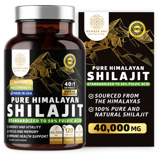 Pure Himalayan Shilajit 1000 for Men and Women, 120 Veg Caps