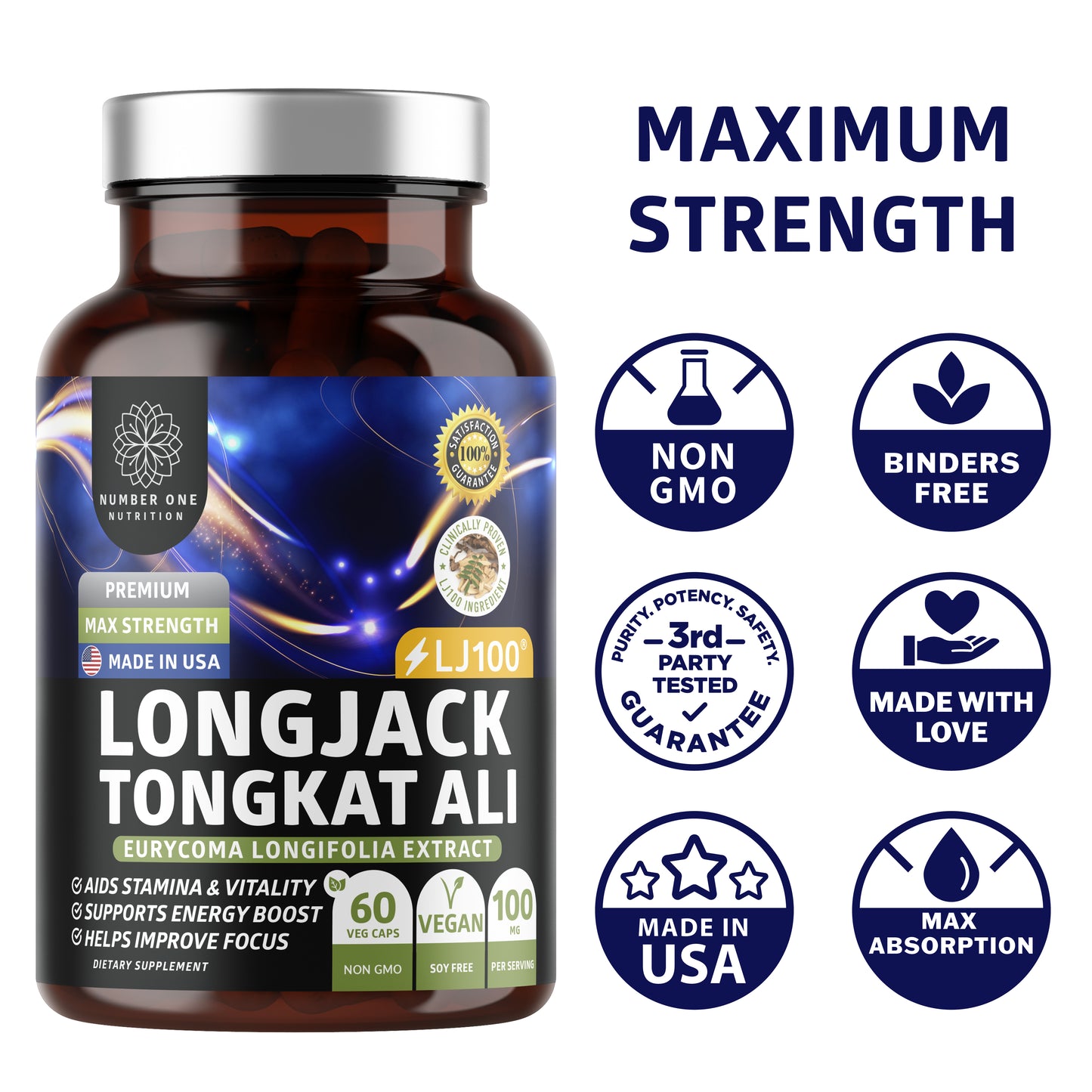 Longjack Tongkat Ali LJ100, 60 Caps