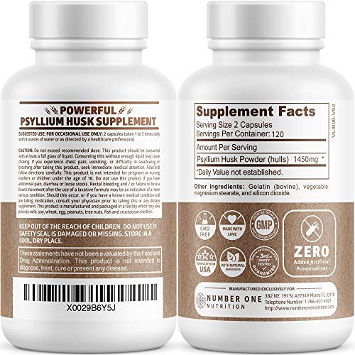 Psyllium Husk Capsules, 240 Caps