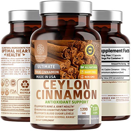 Organic Ceylon Cinnamon,120 Caps