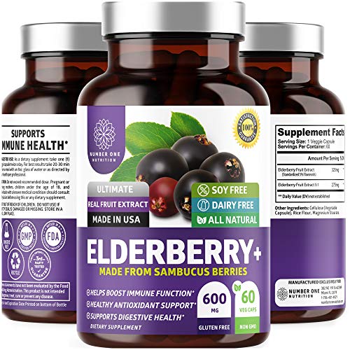 N1N Premium Elderberry Capsules for Adults Immune Support