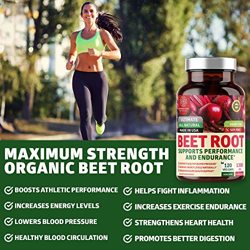 Premium Organic Beet Root 1300mg Capsule