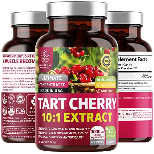 Tart Cherry Extract Capsules, 200 Veg Caps