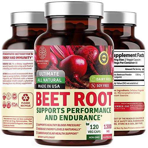 Premium Organic Beet Root 1300mg Capsule