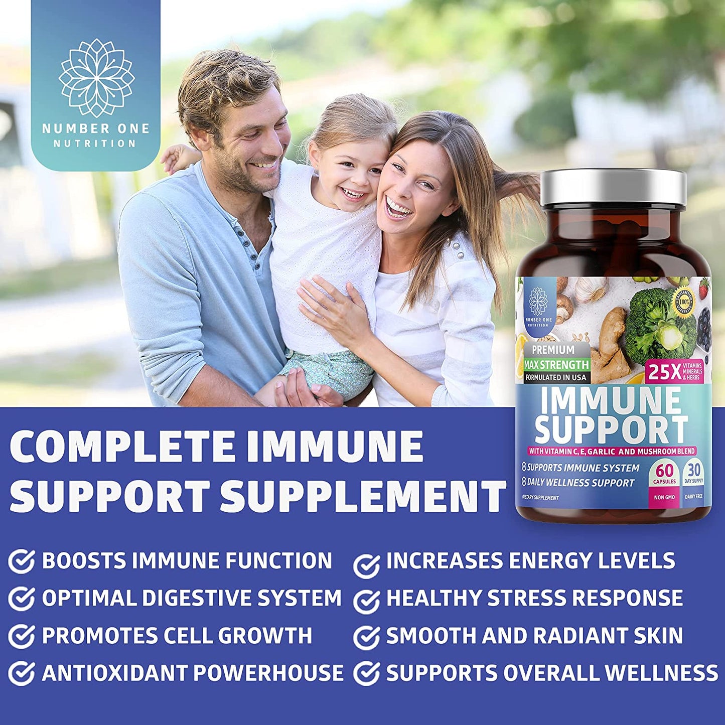 25-in-1 Immune Support Supplement, 120 Caps